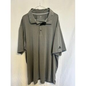 Adidas Golf Polo Shirt Mens 3XL Gray Short Sleeve Performance Logo Active